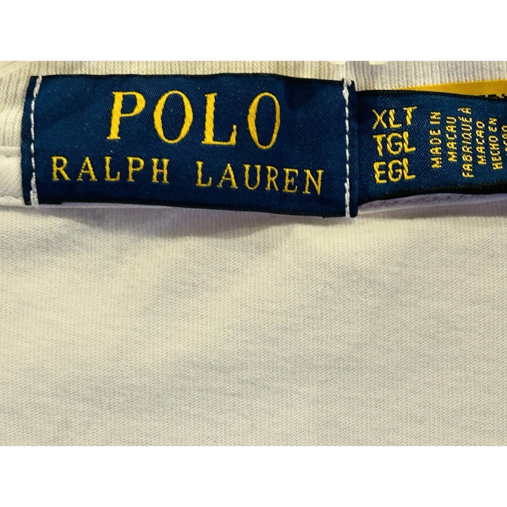 Polo Bear by Ralph Lauren White Graphic T-Shirt Preppy Camo Jacket Bear Men XLT - Picture 3 of 8